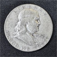 1952-D Franklin Silver Half Dollar