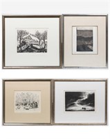 Four Signed Etchings - Plotkin - Ludins