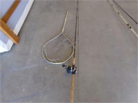 1 fishing rod and net