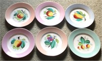 6pc Fruit Plates - 8" round