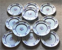12pc Calyx Ware Hand Painted Plates