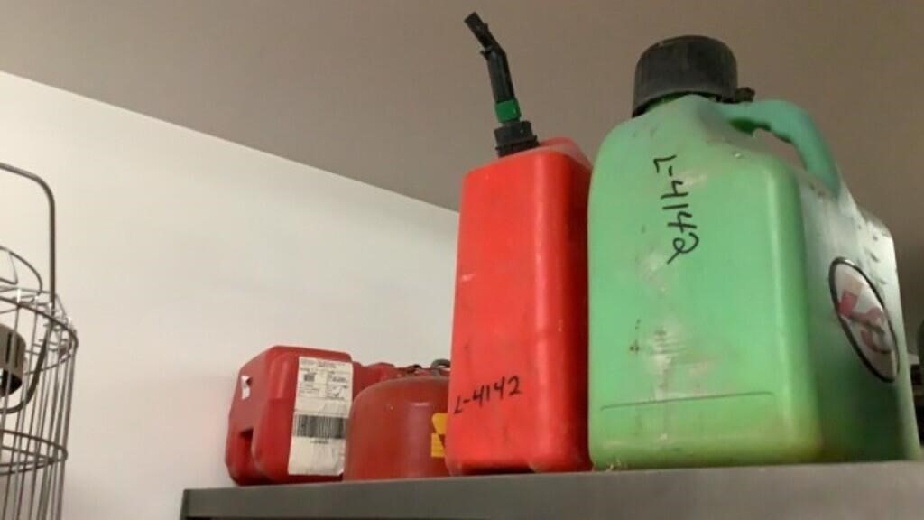 Assortment of Gas Cans