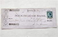 1876 Rockingham Bank Virginia Note