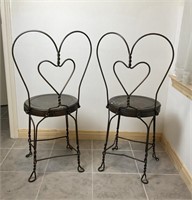 Metal Ice Cream Parlor Chairs