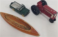 Metal Vehicles & Wood Canoe