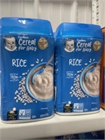 2 GERBER RICE FOR BABIES (SALE BY WAS 12/23