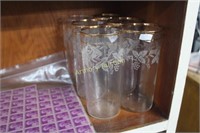 GOLD RIMMED TUMBLERS