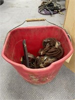 Plastic Bucket w/Girt Bits & Spurs