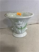 Vintage Akro Agate Slag Glass Lily Flower Vase