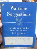 1943 Frigidaire Wartime Suggestions Phamplet