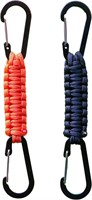 2pk Paracord Clips  Double Hooks  Orange