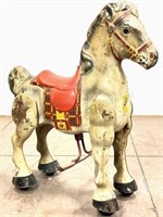 Vintage Mobo Mechanical Metal Riding Horse