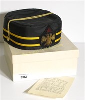 Vintage 32nd Degree Masonic Cap
