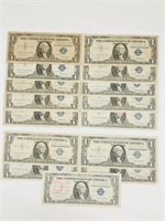 (15) 1957 $1 Silver Certificates