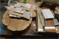 Tree Slab, Epoxy Samples, Stone Back Splash Pieces