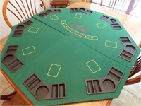 Portable Poker Table Top - 48x48 - 2 Cup holders