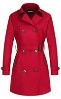 Wantdo Women's Large Double-Breasted Trench Coat