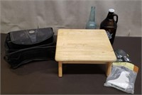 Wood Foot Stool, Center Support & Pole Connector,