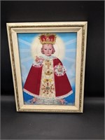 Vintage Framed Infant of Prague Mixed Media