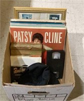 Patsy Cline memorabilia includes albums, a