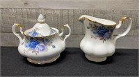 Royal Albert Moonlight Rose Cream & Sugar Set