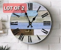 New Lot of 2, 1st owned Wall Clock - 12 Inch Silen
