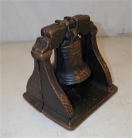 LIBERTY BELL BOOKENDS, STEEL