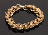 Vintage Gold-Tone Bracelet w/ Seed Pearls