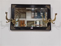 Framed Brass Hanger Mirror