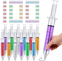 100 Pcs Large Syringe Pens, 6 Colors