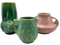 McCoy Vase & Pitcher & A Stovepipe Vase