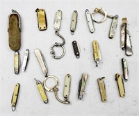 (20) Vintage Mini Keychain Pocket Knives
