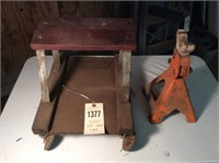 Mechanic’s rolling seat & jack stand