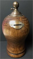 11" Rare Eximious Italian Wood Piggy Bank