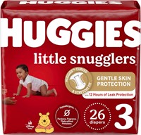 Size 3 Huggies Little Snugglers  26 Count
