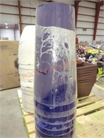 Tall Blue Plastic Planter