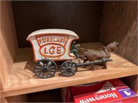 Cast Iron Wagon with Horse