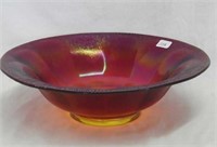 Stretch Glass Wide Panel 9 1/2' bowl - red