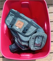 Tote of Assorted Camera Bags and More