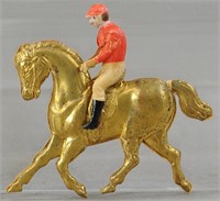 DRESDEN GOLDEN HORSE WITH JOCKEY