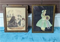 Antique Framed Paper Doll & La Mode Illustree Prin