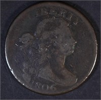 1806 DRAPED BUST LARGE CENT, VG BETTER DATE