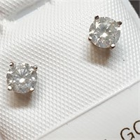 Certified 14K  2 Diamond(0.5ct) Earrings