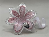 Murano Nuova Cristalleria Arzanese Glass Flower