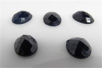 (5) 50 ct Blue Sapphire Gemstones