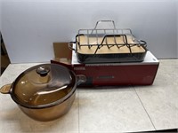 Unused Roaster, Vision Corning pot