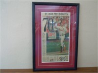 MCGWIRE FRAMED POSTER 31 X 21