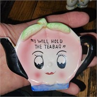 Vintage Tea Bag Holder Anthromorphic