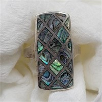 COLLINS FINE JEWELRY STERLING SILVER & ABALONE