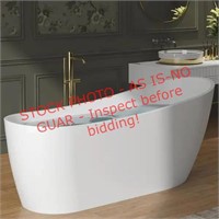 G.V. Freestanding 53.9 in. Fiberglass Bathtub